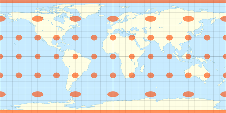 Equirectangular Projection of the Globe