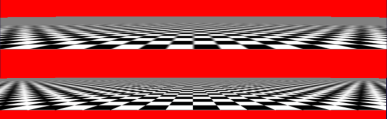 The Sample Checker Board Rendered Without (Top) and With (Bottom) Anisotropic Sampling